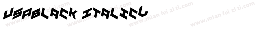 USABlack Italic字体转换